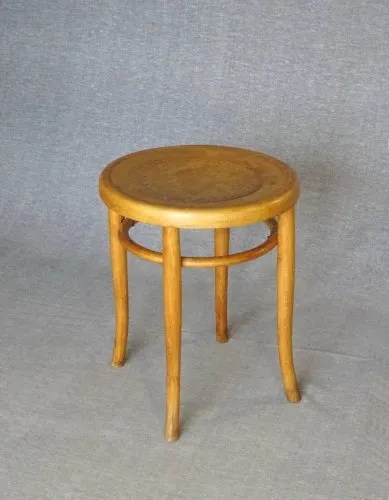 Tabouret de bistrot blond, vers 1920, no Thonet