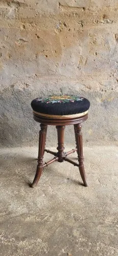 Tabouret de piano Napoléon III, XIXème