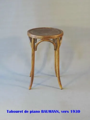 Tabouret dit de piano par Baumann 1930, bistrot , no Thonet