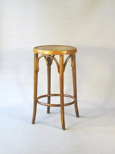 Tabouret haut, bois courbé bistrot 1950 Horgen Glarus-Suisse- no Thonet