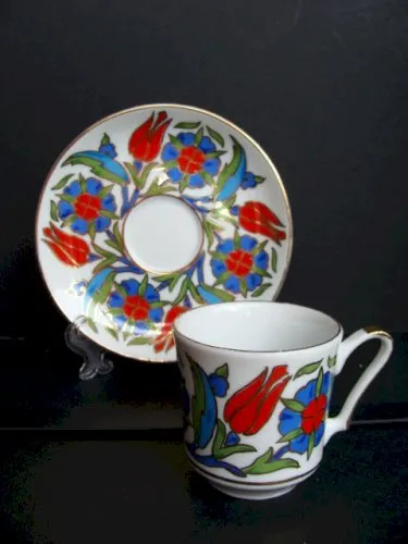 Tasse et soucoupe Kutahya / Turquie