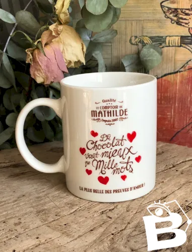 Tasse Le Comptoir de Mathilde motifs cœur