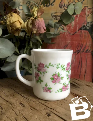 Tasse Luminarc motifs fleurs roses