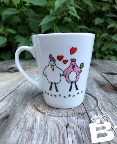 Tasse motif poules