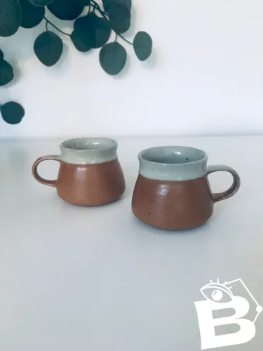 Tasses grès vintage Sial Gaëtan Beaudin