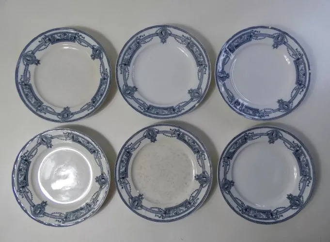 Terre de fer 6 assiettes plates MEDAILLON