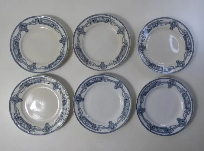 Terre de fer 6 assiettes plates MEDAILLON ..