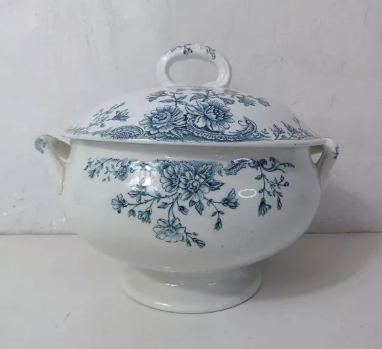 terre de fer soupière fleurs ALTHAEA