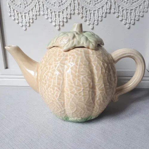 Théière barbotine modèle melon