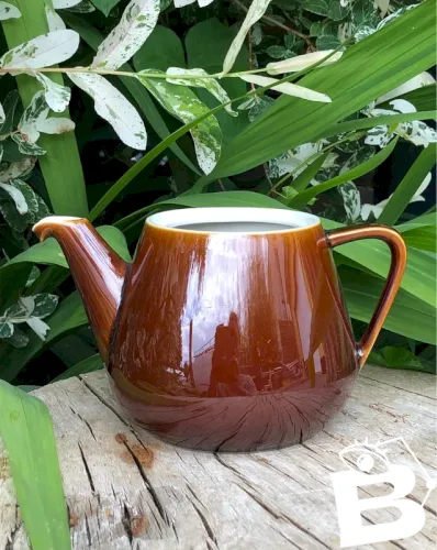 Théière vintage marron Villeroy & Boch sans couvercle