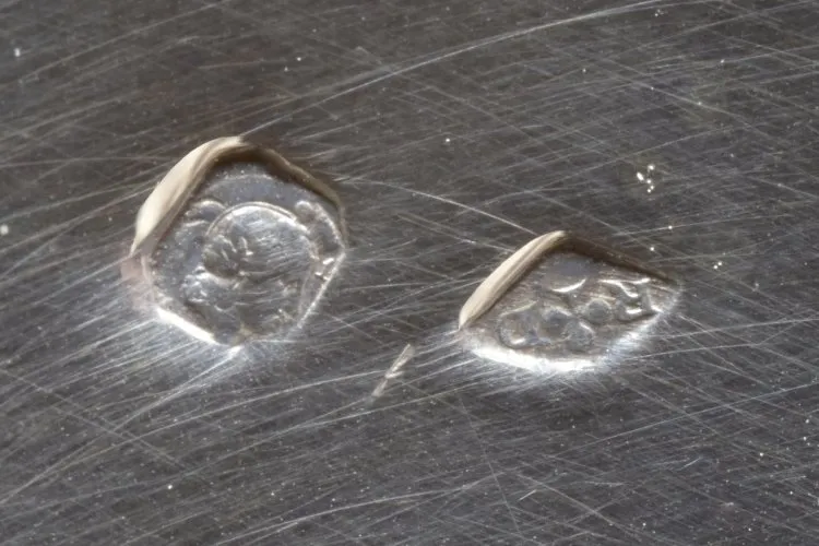 timbale et rond de serviette argent massif, poinçon argent 1er titre, Ravinet Denfert