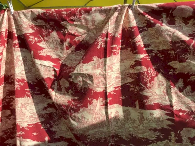 TOILE DE JOUY - début XXe- Coupon de - 180cm x 260 cm. Neuf jamais utilisé