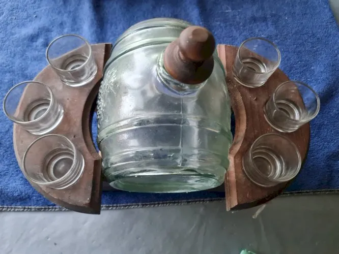 Tonneau Fontaine à whisky 6 verres