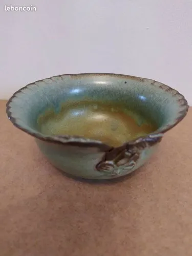 Très Beau Bol En Grès Ou Terre Cuite Signé