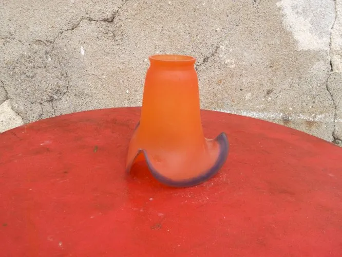 Tulipe en pate de verre ancienne