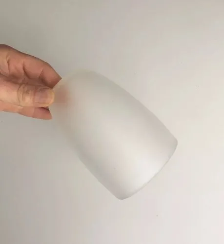 tulipe lampe lustre en verre depoli