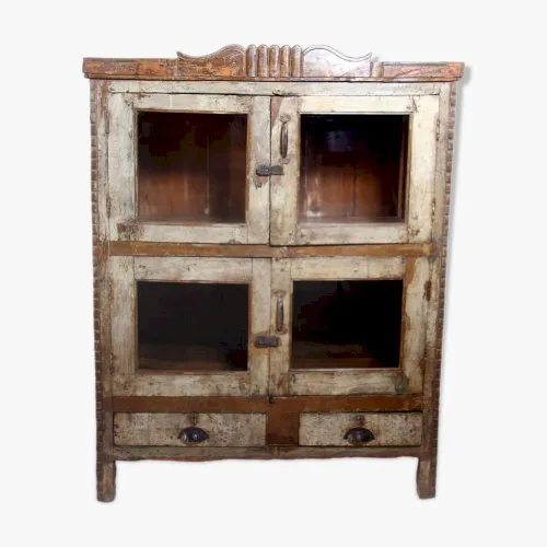 Vaisselier en teck birman ancien