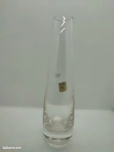 Vase en verre soufflé bouche signé La Vida en bel etat( made in chiner)
