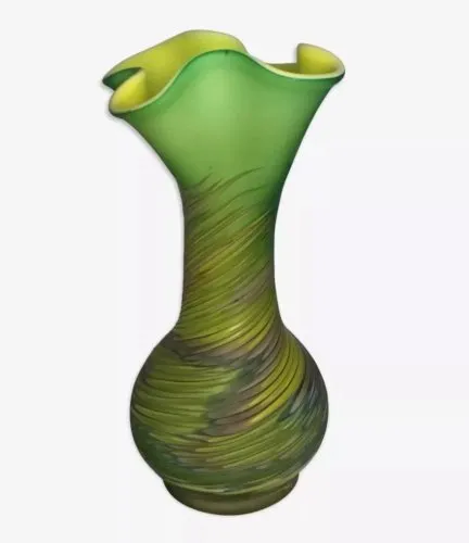 Vase en verre soufflé Murano multi couche