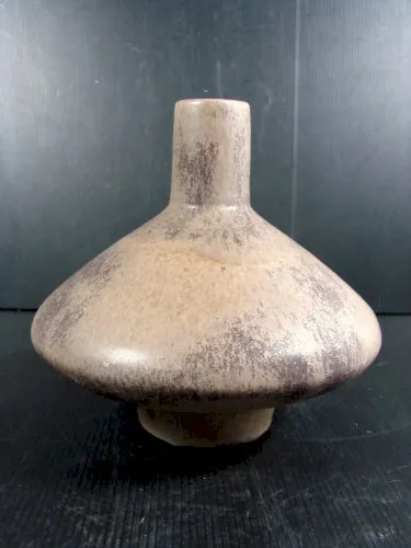 Vase Grès Emaillé Ecole de Puisaye Carries Décor Irisé, Marron, Pas Signe