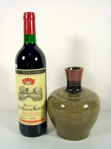 Vase Grès Emaillé Signé Henri Chaumeil ?, H - 17,5 cm