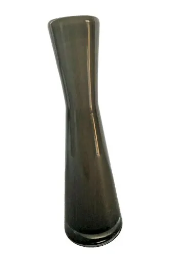 vase pate de verre marron kaki année 50-60 soliflore design décoration