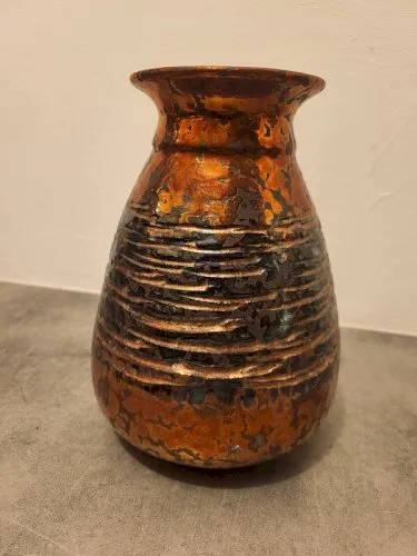 VASE POTERIE EN GRE CUIVRE