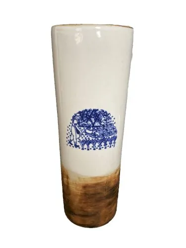 vase rouleau cylindrique Poterie La Colombe Vallauris poterie artisanat