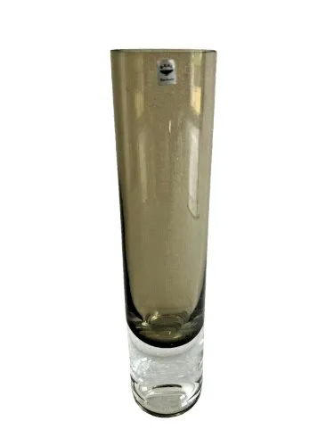 vase rouleau cylindrique verre soufllé fumé Gral Germany Roland Posch Las Palmas