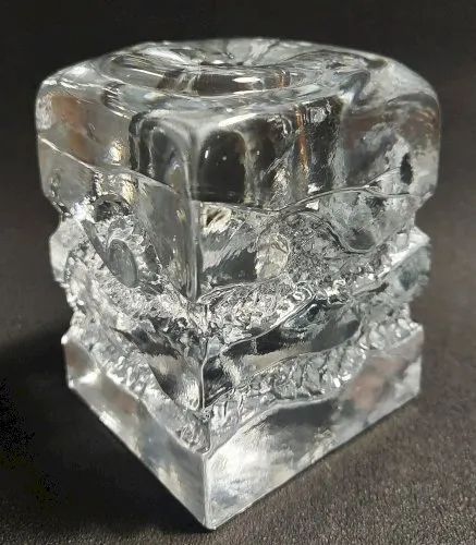 Vase soliflore verre texturé Ingrid glas XXème