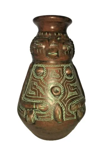 vase terre cuite anthropomorphe Amérique du sud Colombie Brésil ? urne