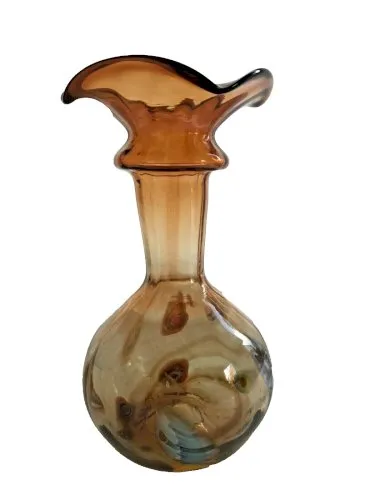 Vase verre fumé Vintage année 60-70 Italien Murano ? Glass Vase