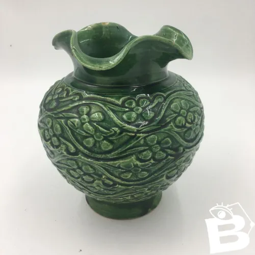 Vase vert en céramique