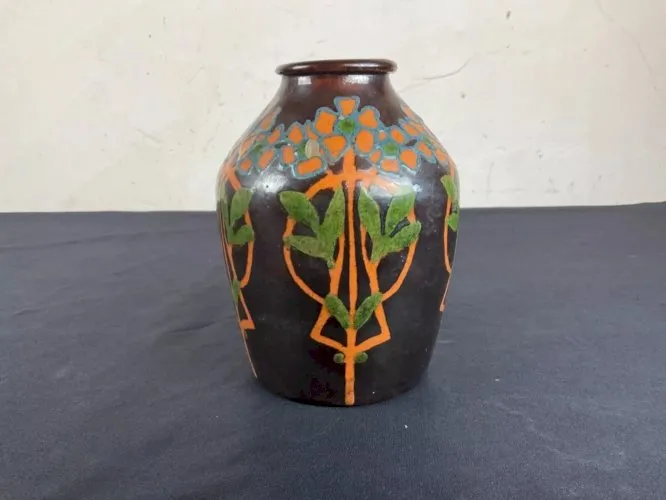 vases en céramique de Savoie décor stylisé par Ernest BÉCHARD Annecy