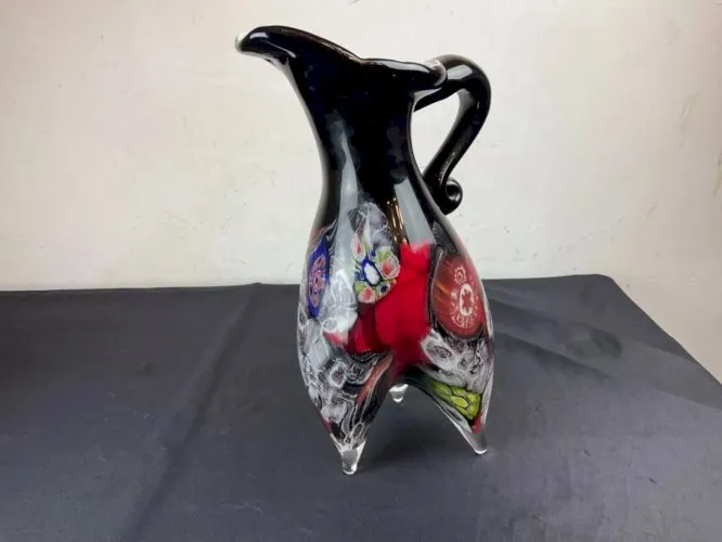 Vases pichet millefiori Italien Murano Fratelli & Torse