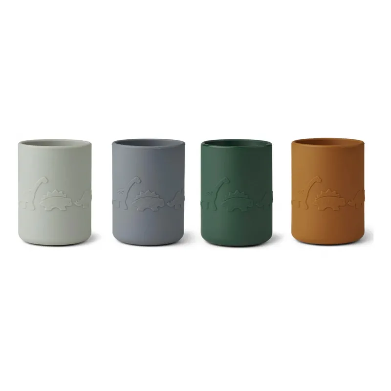 vaso de silicona 4 pack "dino blue multi mix"