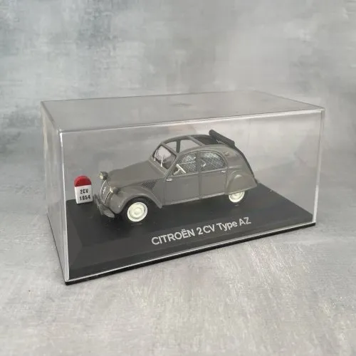 Véhicule voiture miniature Citroen 2CV type AZ 1954 avec boite