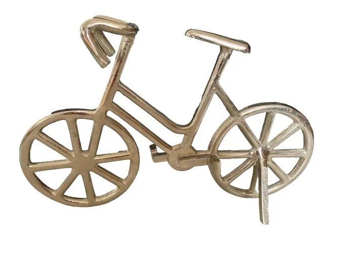 vélo miniature métal blanc couleur argent décoration cyclisme sport cadeau