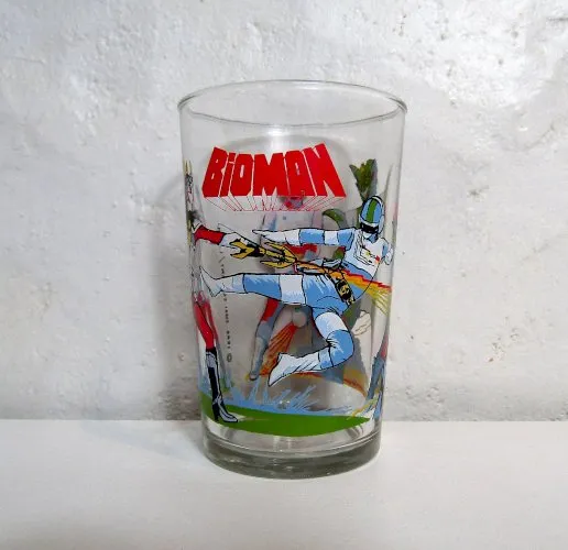 verre à moutarde Bioman vintage