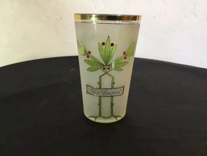 verre Daum en pâte de verre givrée dégagé à l acide (Le treport)