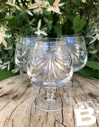 Verres à Cognac en cristal Artisanat de Lorraine