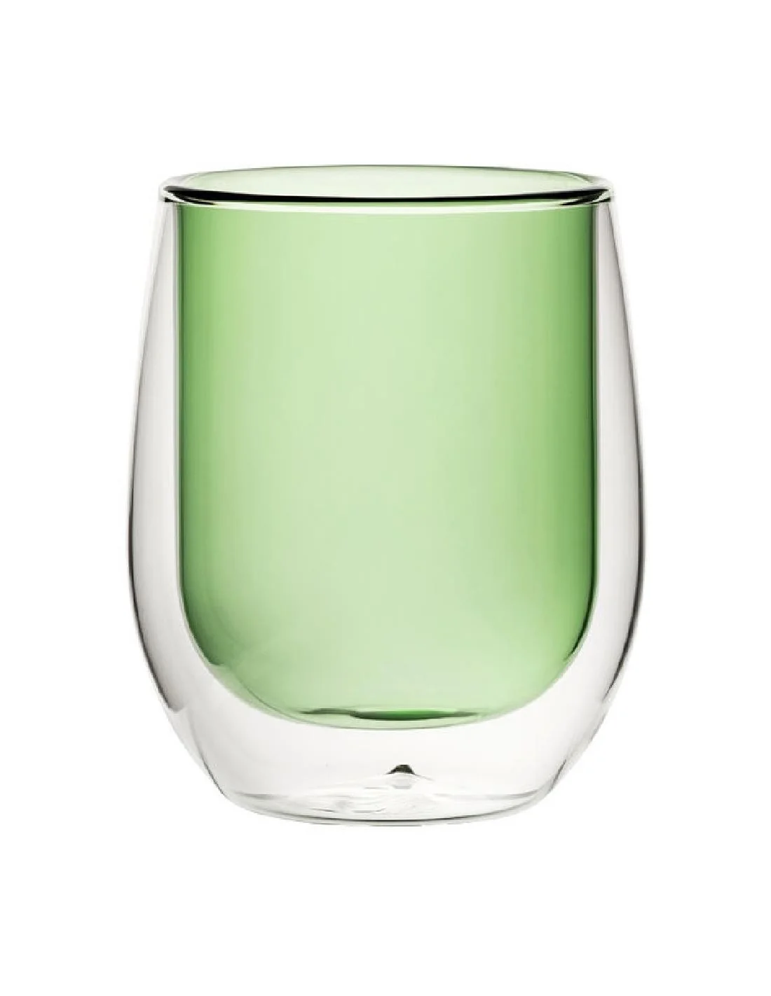 Verres à eau double paroi Utopia verts 27 cl (lot de 6)