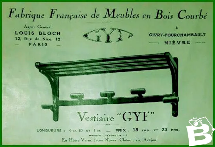 Vestiaire en bois GYF, 1940-50s