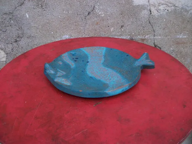 Vide poche- centre de table en forme de poisson en terre-cuite