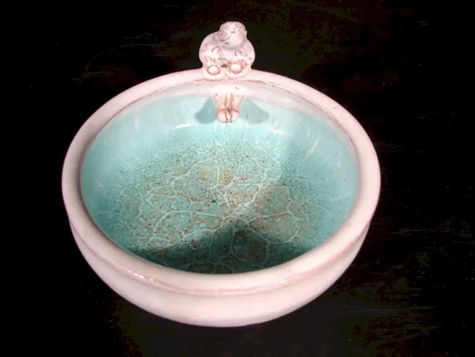 Vide-poche céramique émaillée XX° signé ERIC & BEATRICE MARGUERAT, Vaucluse