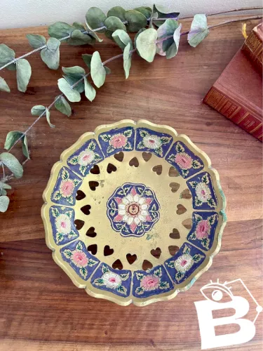 Vide poche en laiton émaillé