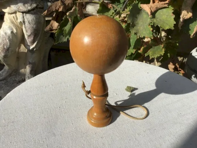 Vintage ancien BILBOQUET en bois de 20 cm Jouet Agilité Jeu année 60