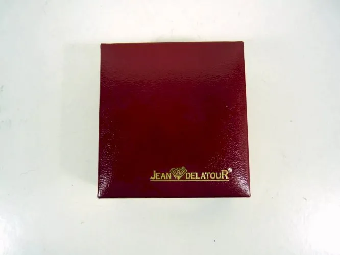 Vintage boîte à bijoux cuir rouge Jean Delatour