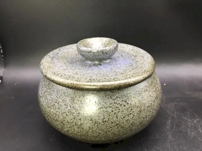 vintage boites pots couvert en grès Karoly Balogh