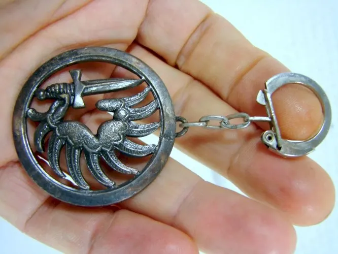 Vintage Breloque Parachutistes Commando LIVRI GARGAN L. Bichet